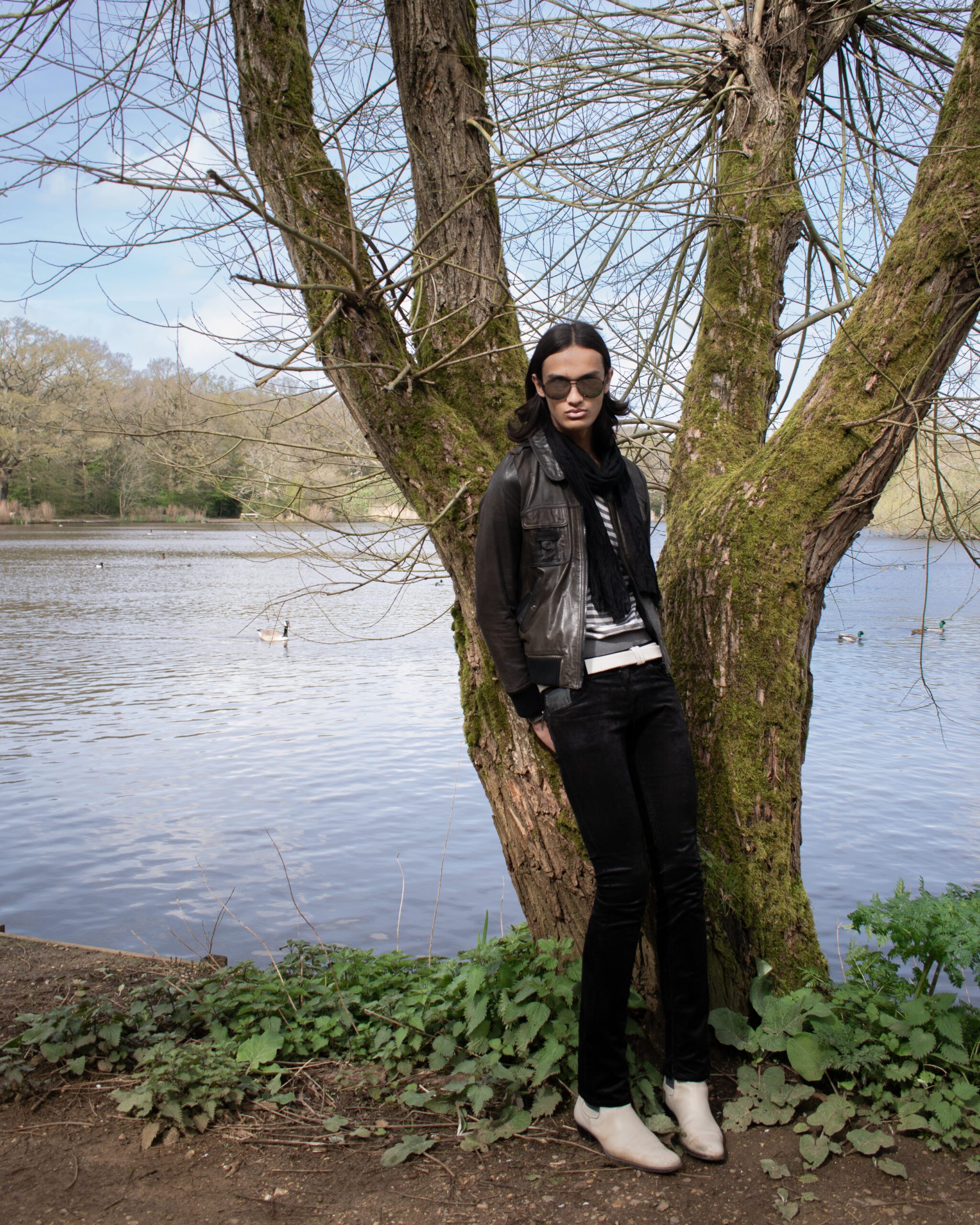 VINTAGE JAPANESE T-POCKET JACKET IN DARK BROWN LEATHER - S/M - Image 4
