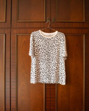 SAINT LAURENT BY HEDI SLIMANE SS16 LEOPARD PRINT T-SHIRT - L