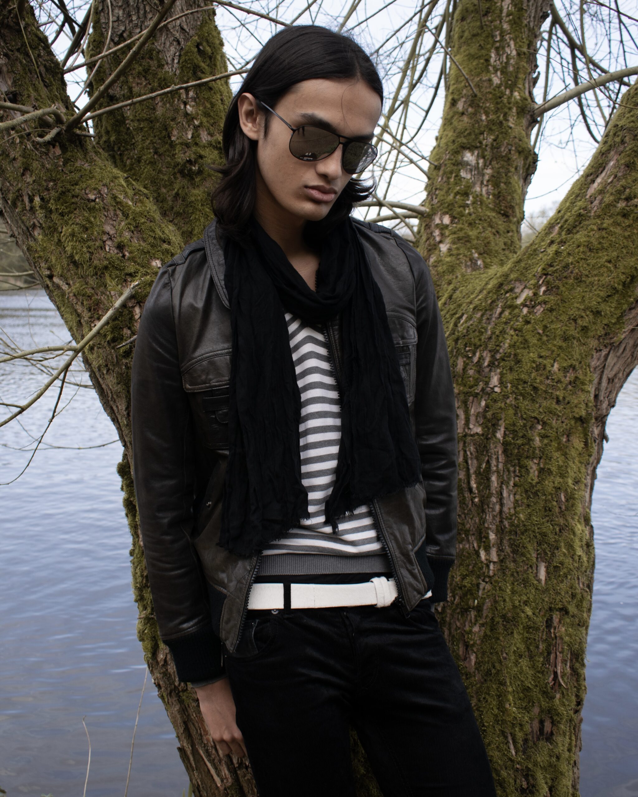 VINTAGE JAPANESE T-POCKET JACKET IN DARK BROWN LEATHER - S/M - Image 5