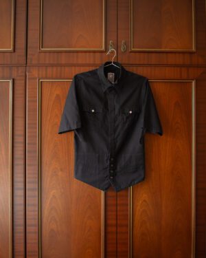 MIHARA YASUHIRO SS08 MILITARY HYBRID SHIRT IN BLACK - M