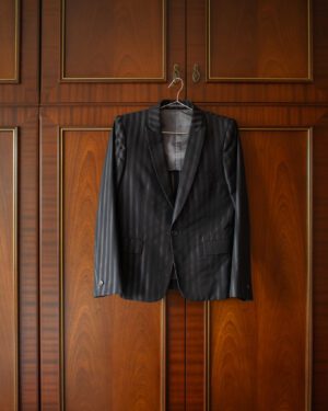 KAZUYUKI KUMAGAI ATTACHMENT BLAZER IN PINSTRIPE - S/M
