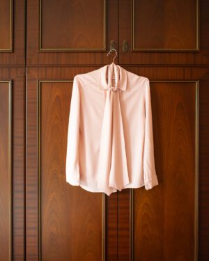 SEE BY CHLOE LAVALLIERE BLOUSE IN MISTY ROSE - XS