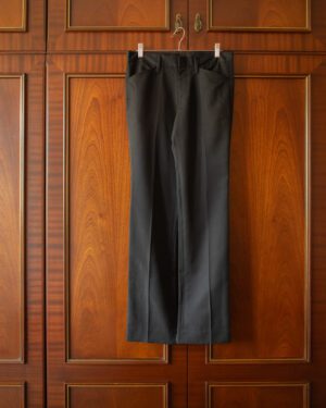 5351 POUR LES HOMMES SUIT TROUSER IN GLASSY BLACK - 29x33"