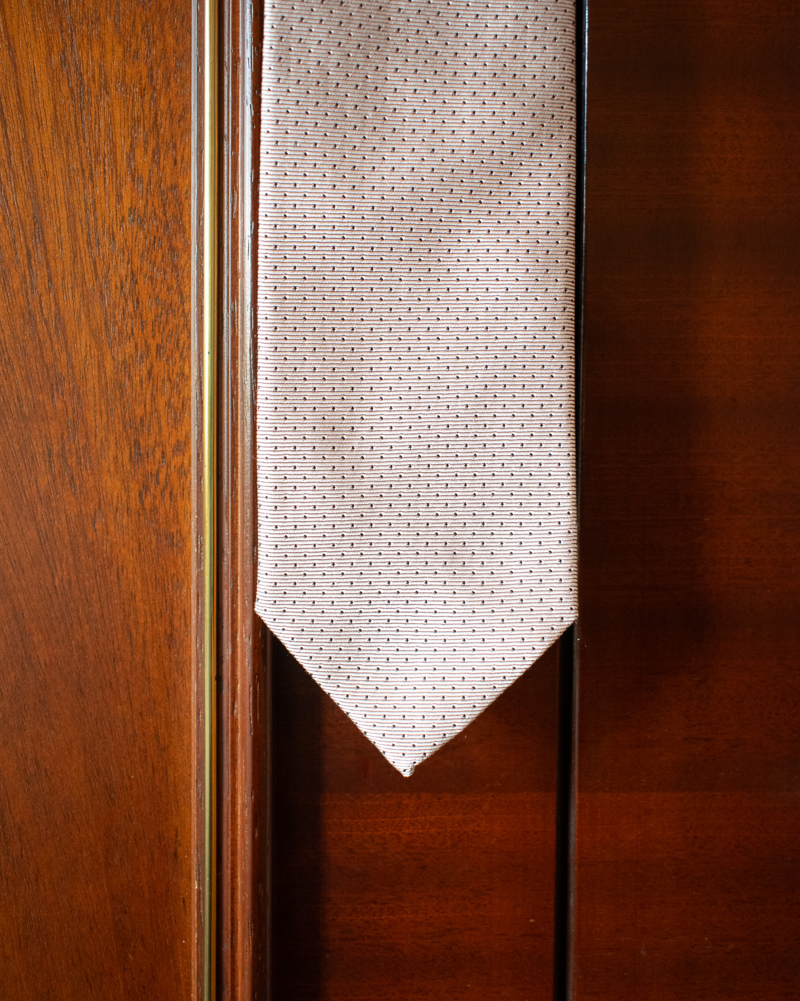 NEIL BARRETT SILK TIE IN DOTTED LIGHT GREY - Image 2