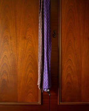 DSQUARED2 STOLE SCARF IN PURPLE & BROWN TWO TONE