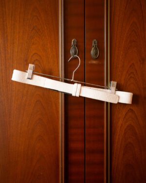 NEIL BARRETT "ANTI-METAL DETECTOR" BELT IN WHITE HARAKO LEATHER