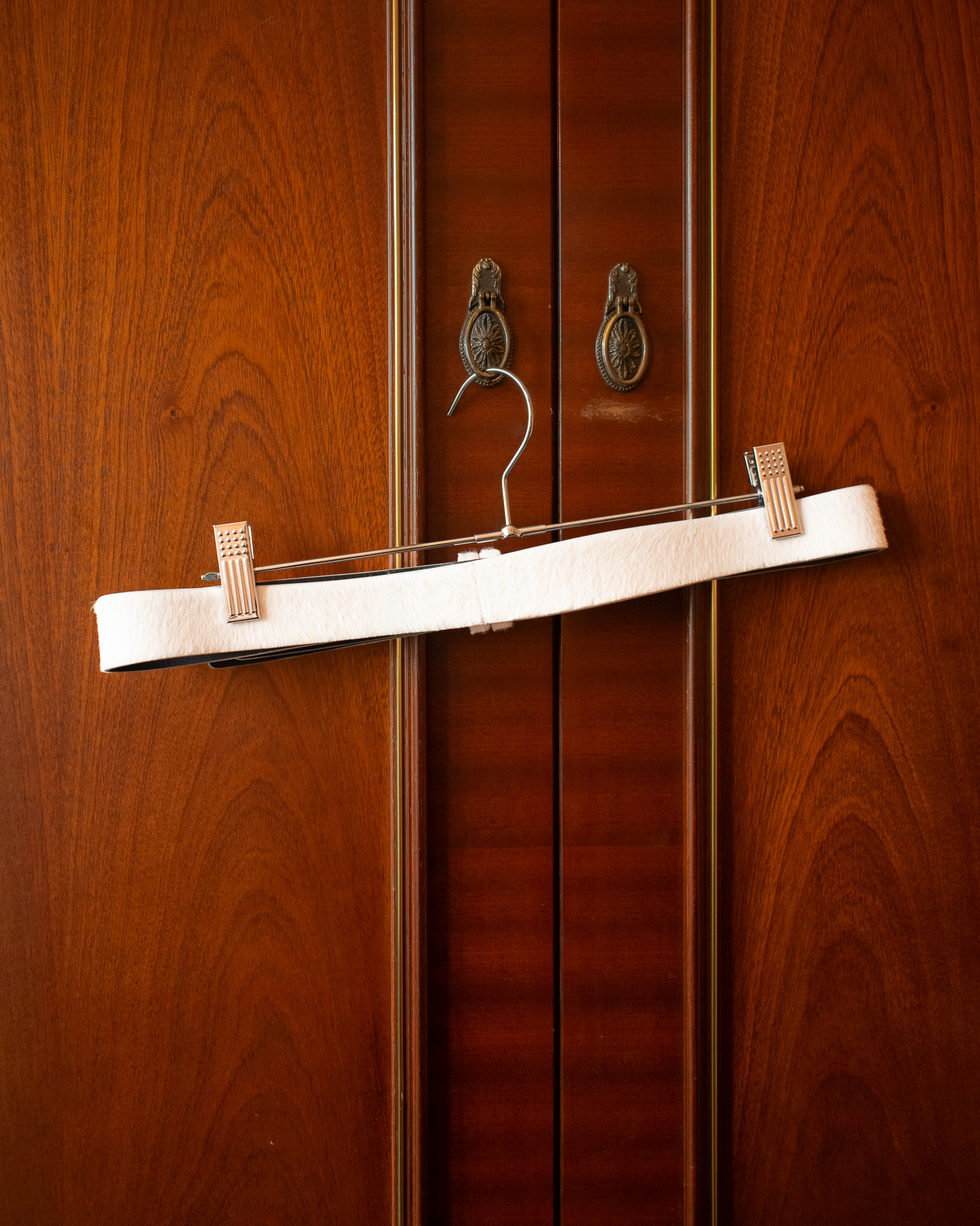 NEIL BARRETT "ANTI-METAL DETECTOR" BELT IN WHITE HARAKO LEATHER - Image 4