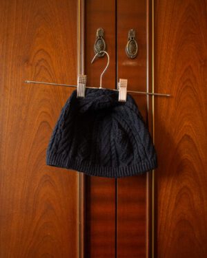 VINTAGE JAPANESE BEANIE IN BLACK KNIT