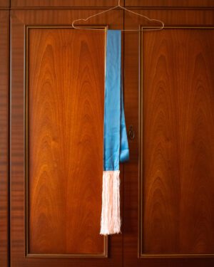 DIOR HOMME AW05 "IN THE MORNING" SKINNY FRINGE SCARF IN ITALIAN SILK