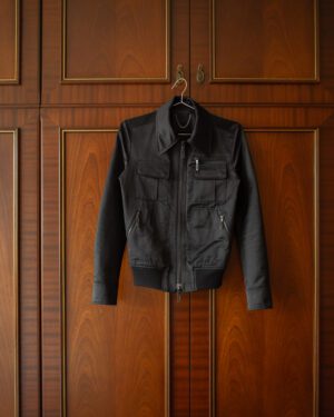 GALAABEND AVIATOR BLOUSON JACKET IN BLACK - S