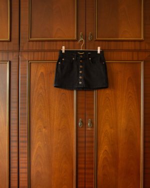 SAINT LAURENT BY HEDI SLIMANE BUTTON DOWN MINI SKIRT (2012)