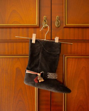 ISABEL MARANT POUR H&M 2012 BOOTS IN BLACK SUEDE - UK 5