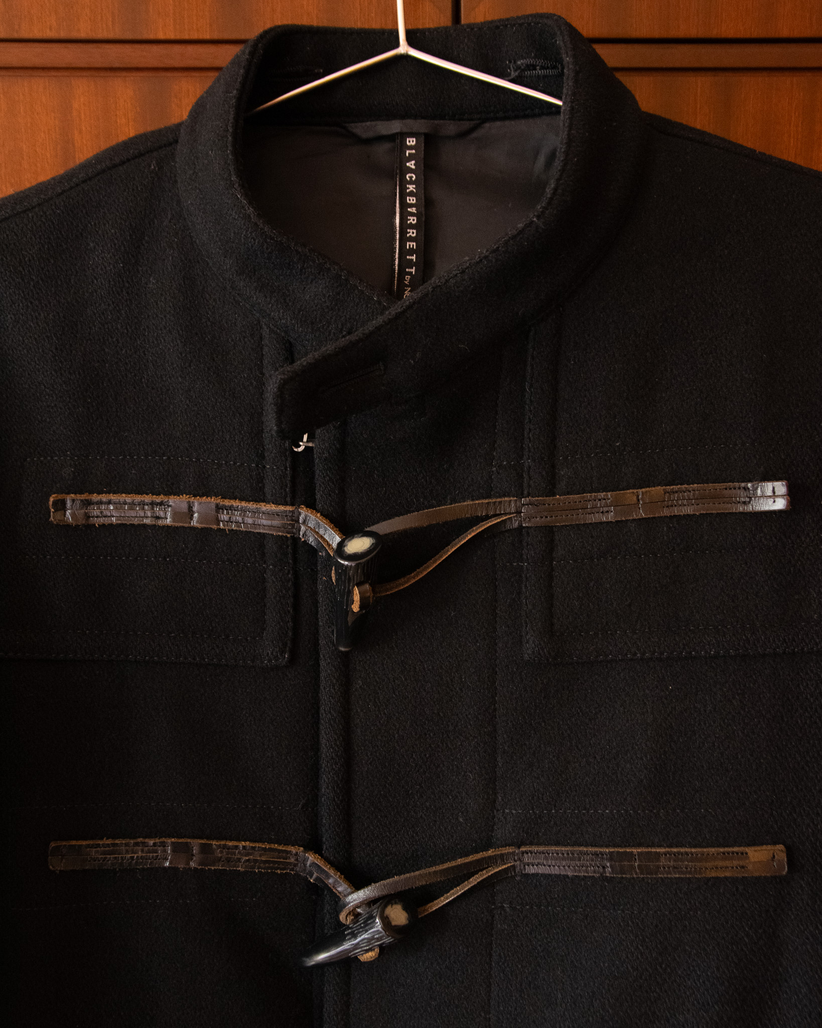 NEIL BARRETT BLACK BARRETT SHORT DUFFLE JACKET IN BLACK WOOL - M - Image 2