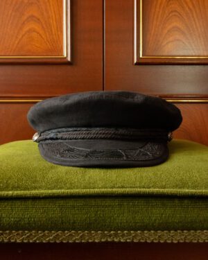JAPANESE VINTAGE SAILOR CAP IN BLACK