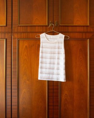 VINTAGE JAPANESE SILVER SEQUIN TANK TOP - WMNS XS