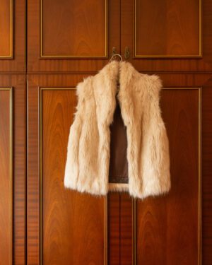 RALPH LAUREN DENIM SUPPLY FAUX FUR GILET - S