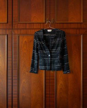 ISABEL MARANT SINGLE BUTTON JACKET IN BLACK KNIT - S WMNS