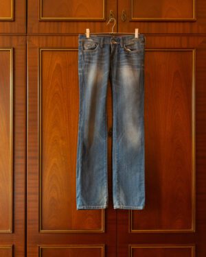 POLO RALPH LAUREN JEANS IN WORN BLUE DENIM -  26"