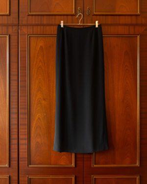 YVES SAINT LAURENT 90S LONG BLACK SKIRT - UK 8