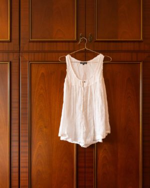 ISABEL MARANT BLOUSE TOP IN WHITE LINEN - S WMNS