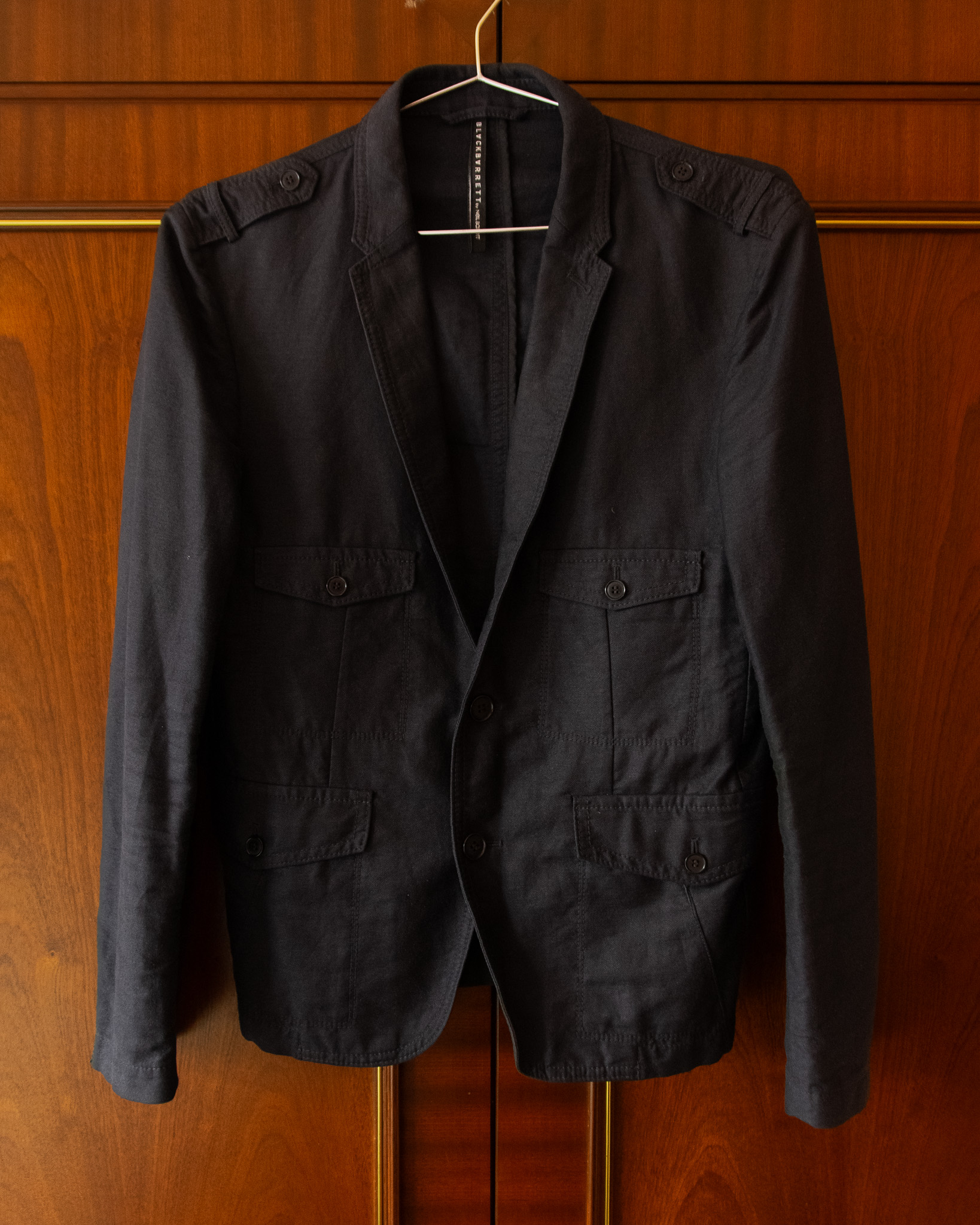 NEIL BARRETT "BLACK BARRETT" TWO BUTTON MILITARY BLAZER - S/M - Image 2