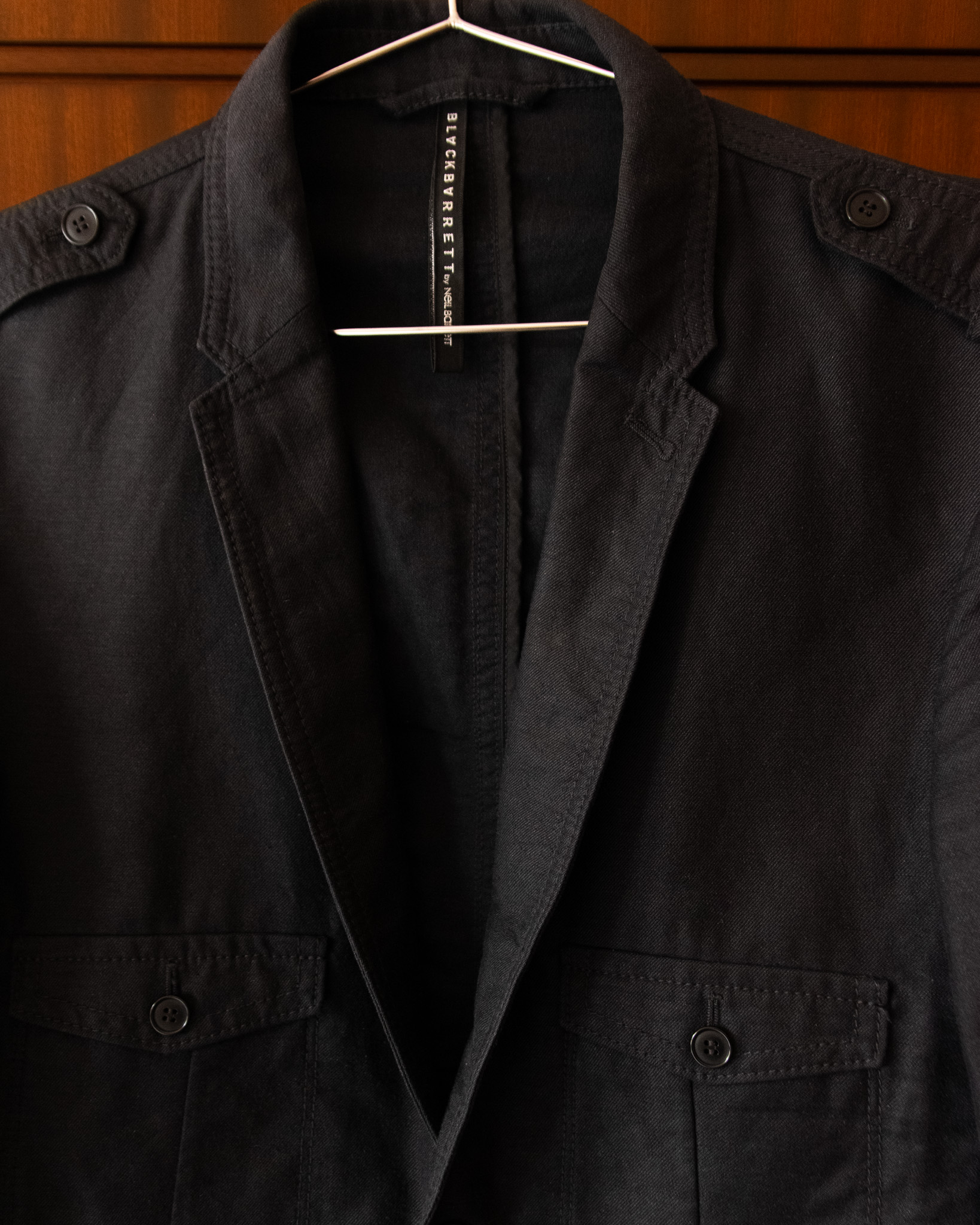NEIL BARRETT "BLACK BARRETT" TWO BUTTON MILITARY BLAZER - S/M - Image 3