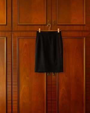 YVES SAINT LAURENT RIVE GAUCHE 90S PENCIL SKIRT IN BLACK – UK 4